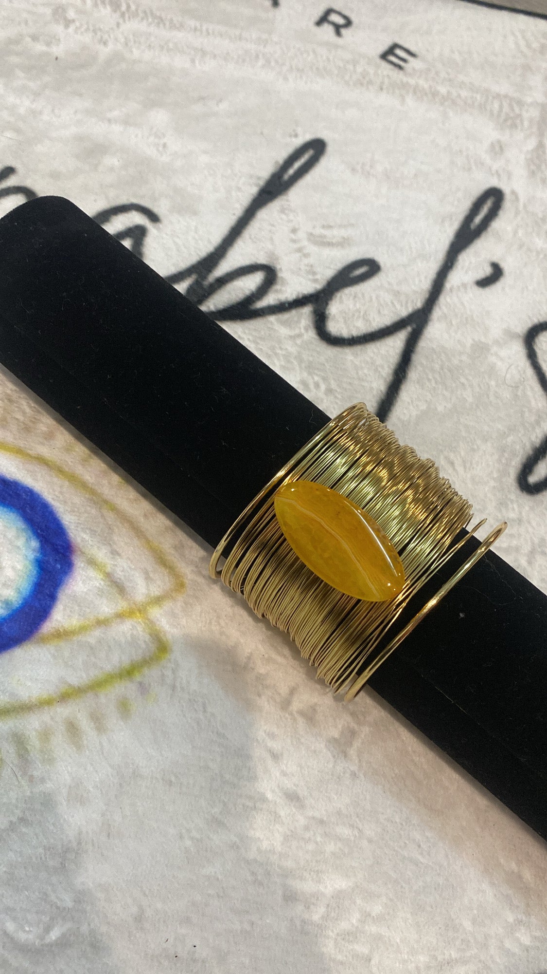Gold Crystal Cuff