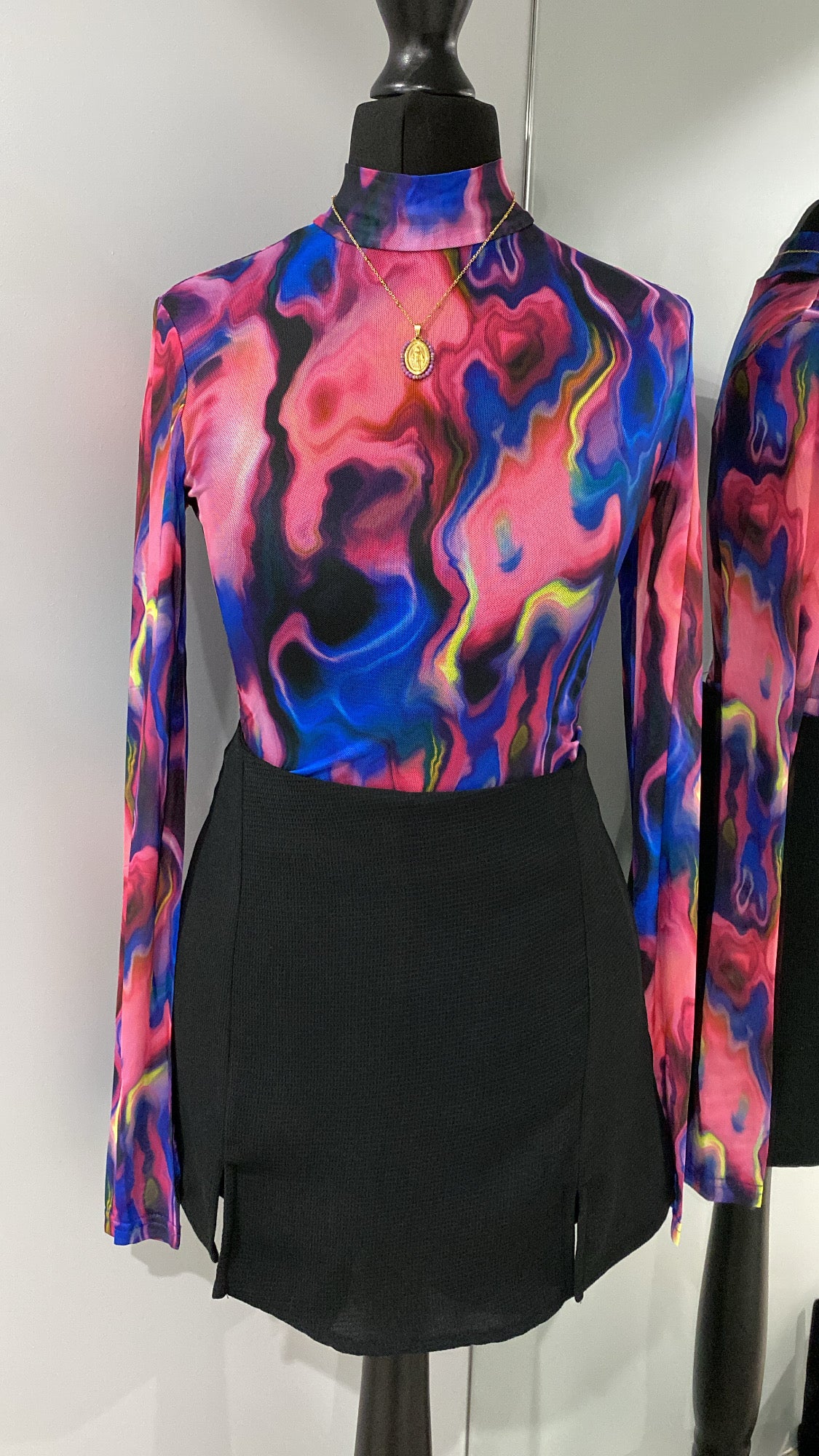 Disco Print Sheer Bodysuit