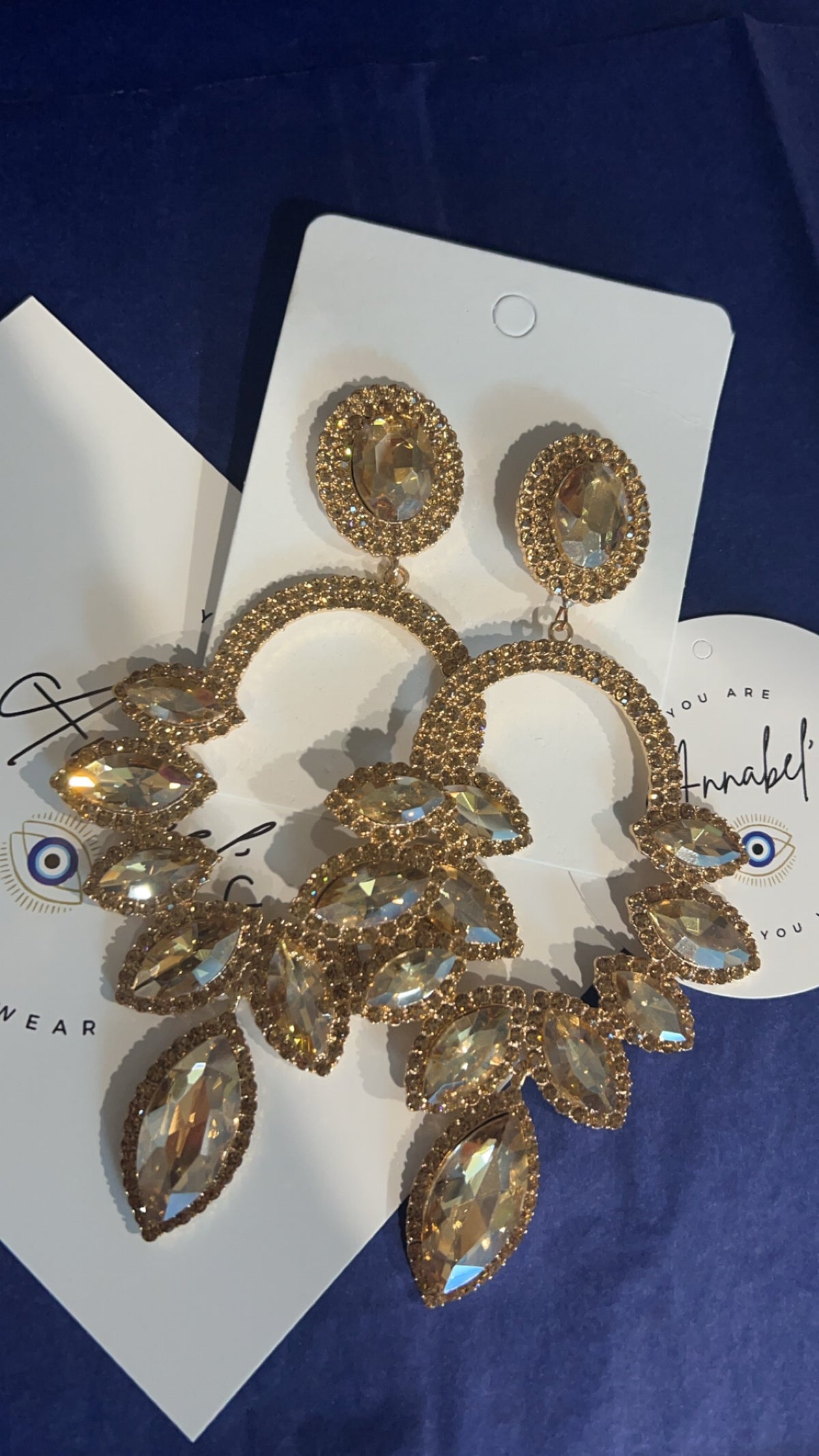 Extreme Drop Rhinestone Earrings