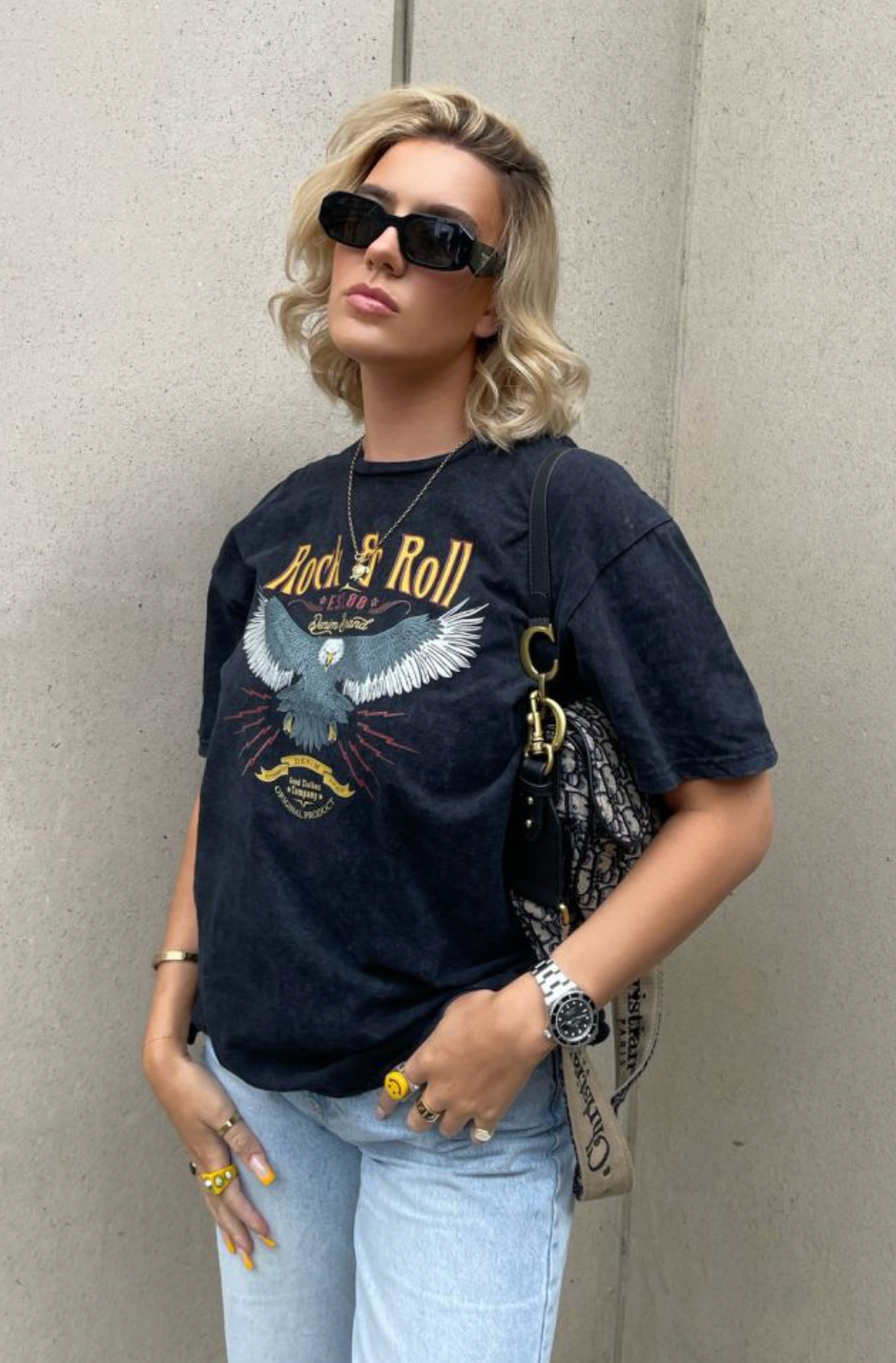 Rock n Roll Snow Washed T-Shirt