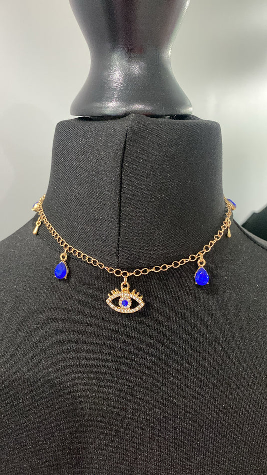 Evil Eye Diamond Choker