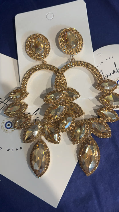 Extreme Drop Rhinestone Earrings
