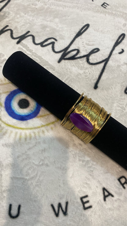 Gold Crystal Cuff