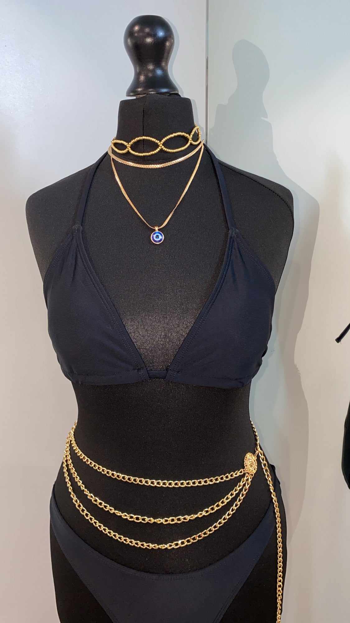 Black Three Piece Bikini & Coverup