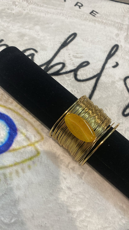 Gold Crystal Cuff