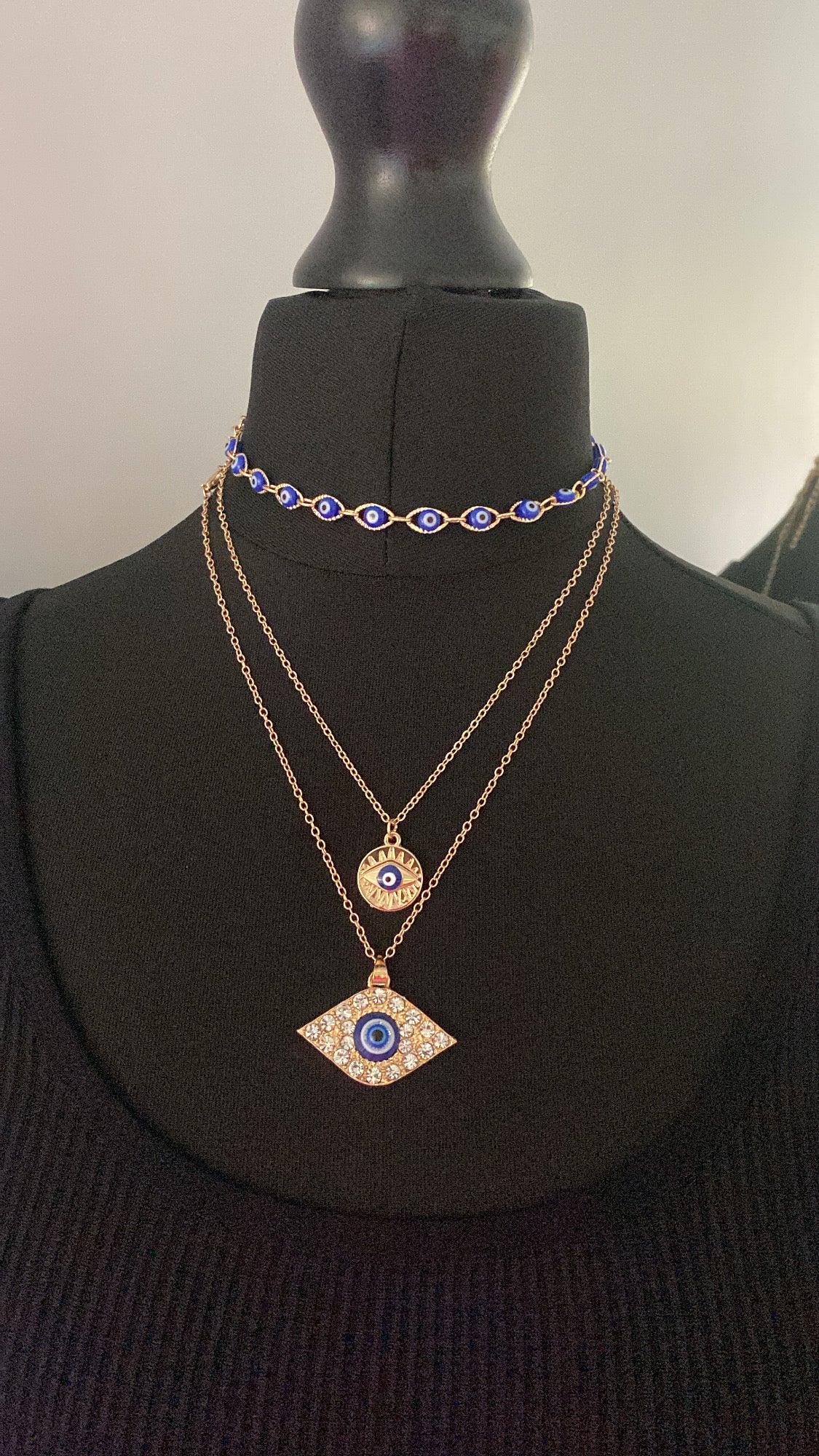 Evil Eye Diamante Pendant
