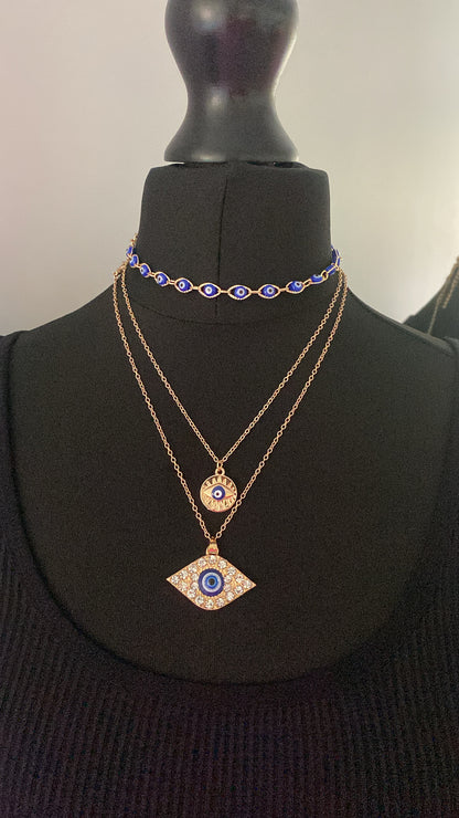 Evil Eye Diamante Pendant