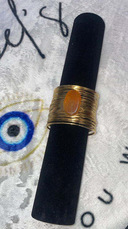 Gold Crystal Cuff