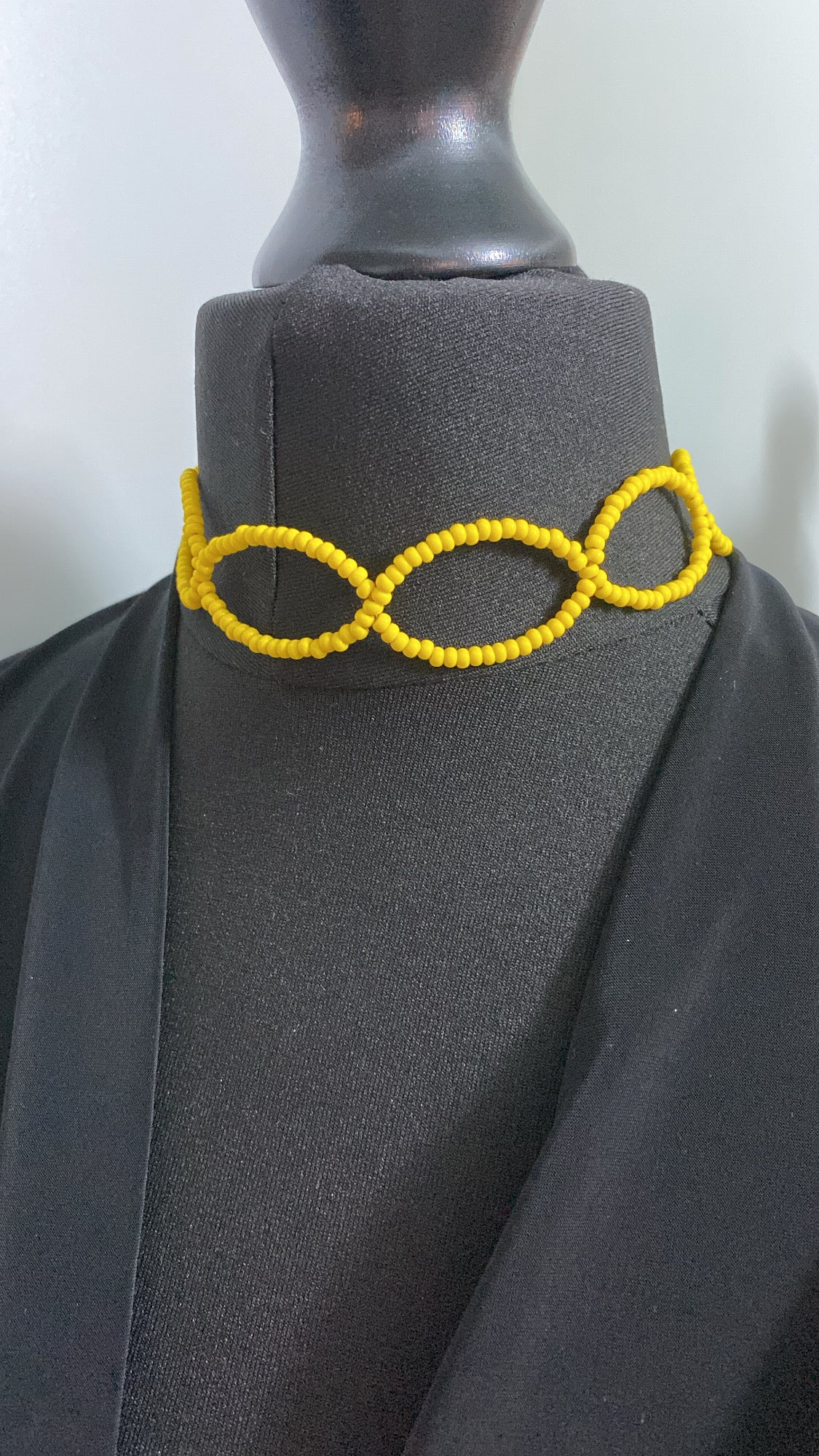 Yellow Beaded Choker