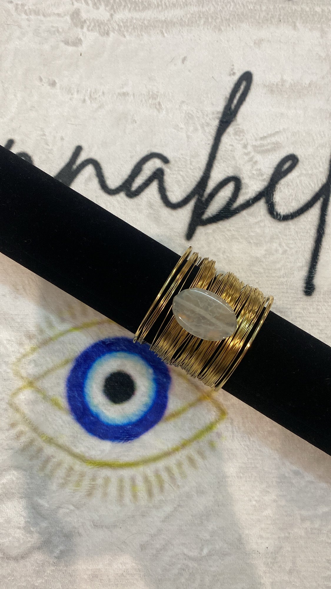 Gold Crystal Cuff