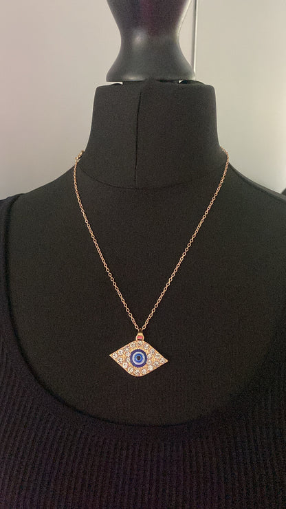 Evil Eye Diamante Pendant