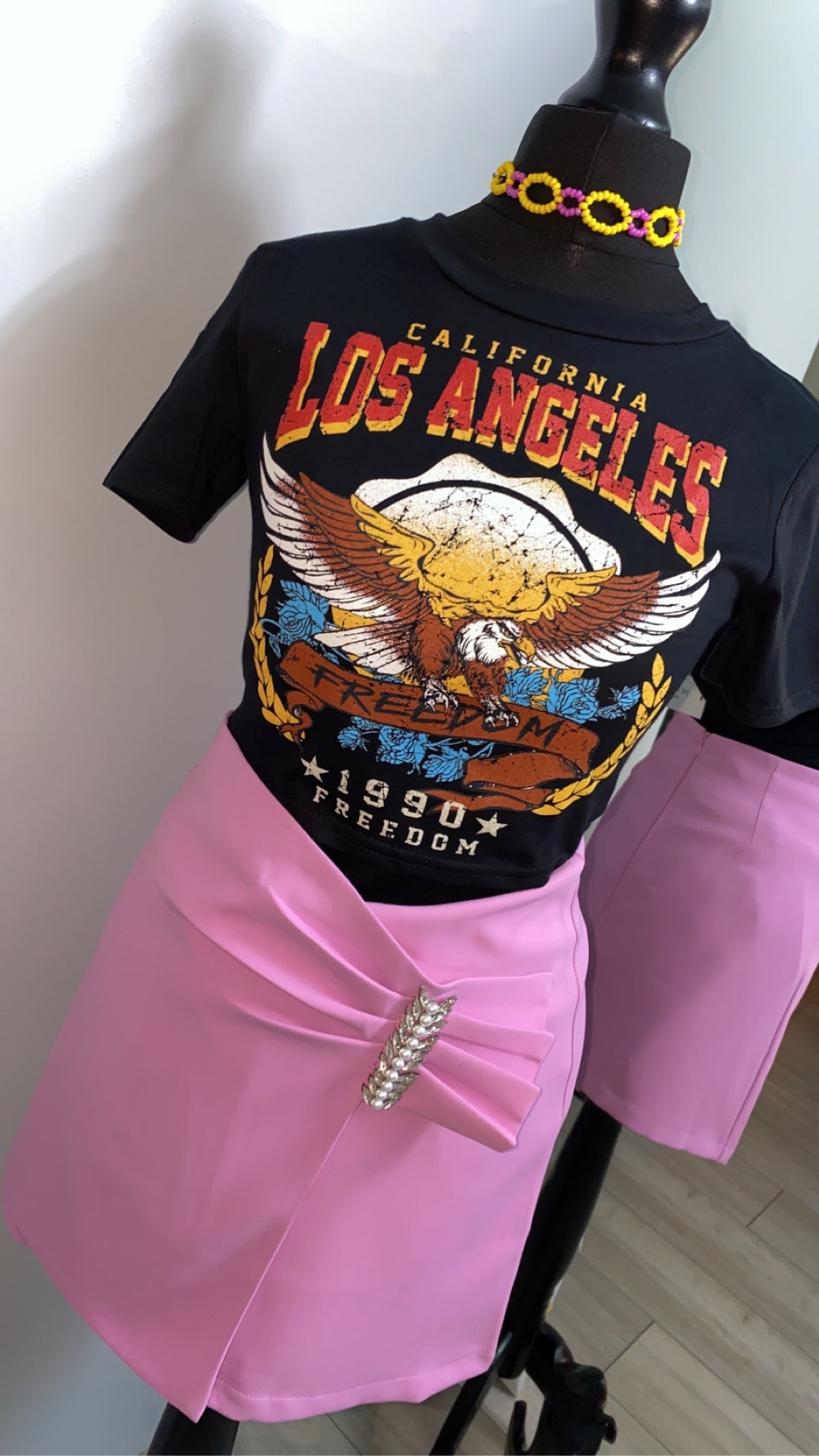 Freedom Eagle Graphic Printed Crop Top