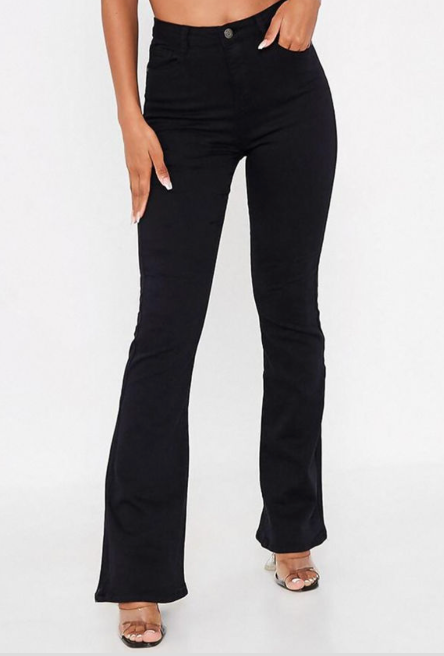 Black Skinny Fit Flares