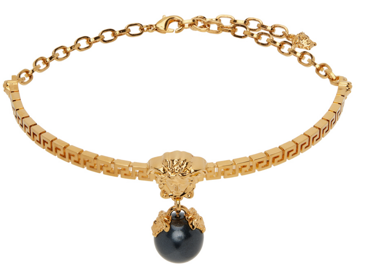Medusa Faux Pearl Choker