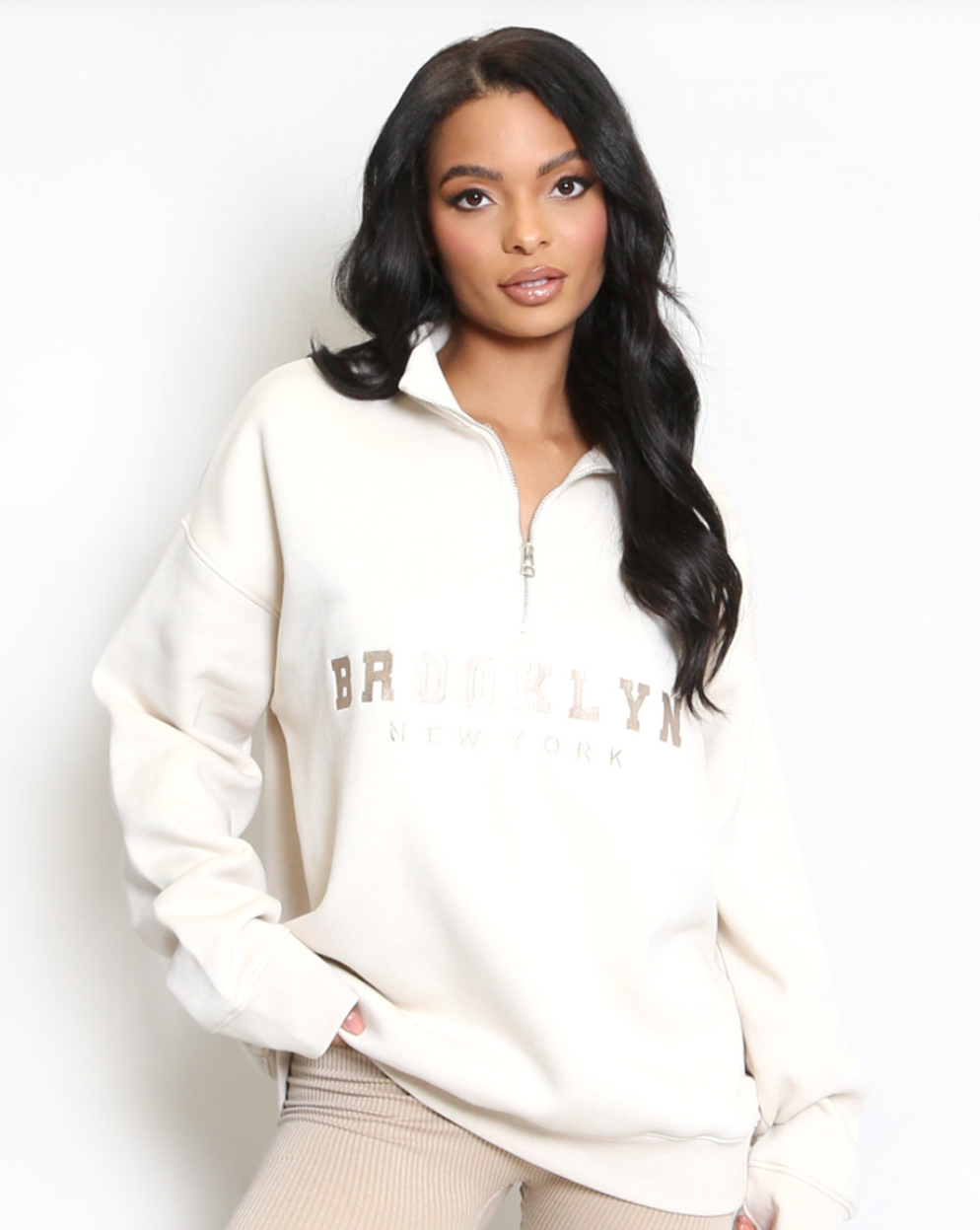 Brooklyn Half Zip Sweat