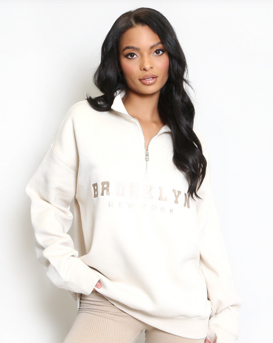 Brooklyn Half Zip Sweat